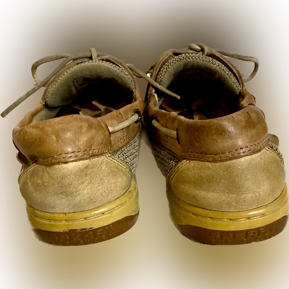 Sperry Bluefish 2 Eye Boat Shoe Topsider Loafer Sz 8M light tan school casual - Picture 3 of 6